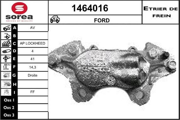 SNRA 1464016 - Спирачен апарат vvparts.bg