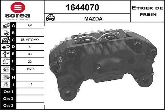 SNRA 1644070 - Спирачен апарат vvparts.bg