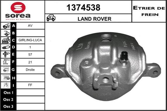 SNRA 1374538 - Спирачен апарат vvparts.bg