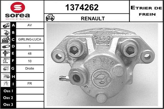 SNRA 1374262 - Спирачен апарат vvparts.bg