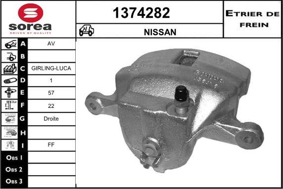 SNRA 1374282 - Спирачен апарат vvparts.bg