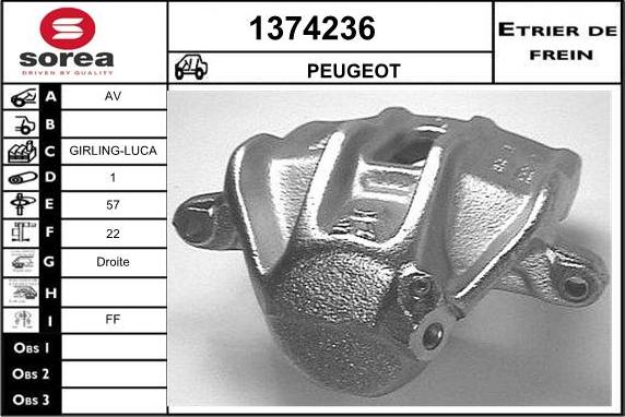 SNRA 1374236 - Спирачен апарат vvparts.bg