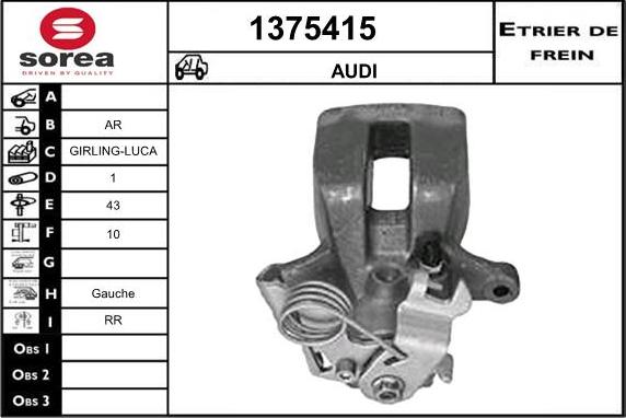 SNRA 1375415 - Спирачен апарат vvparts.bg