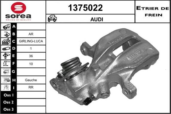 SNRA 1375022 - Спирачен апарат vvparts.bg