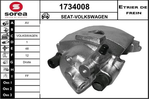 SNRA 1734008 - Спирачен апарат vvparts.bg