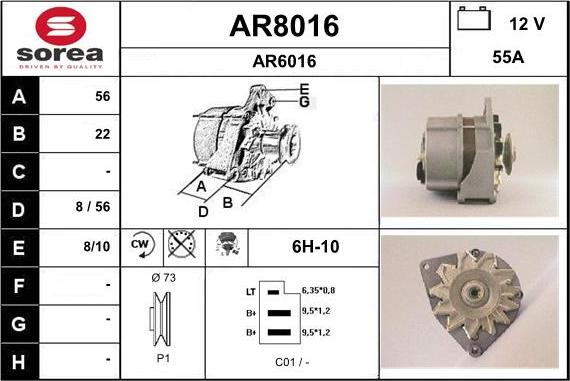 SNRA AR8016 - Генератор vvparts.bg