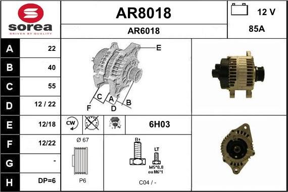 SNRA AR8018 - Генератор vvparts.bg