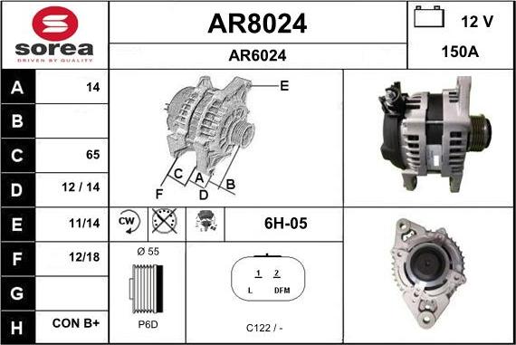 SNRA AR8024 - Генератор vvparts.bg