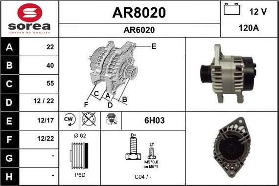 SNRA AR8020 - Генератор vvparts.bg