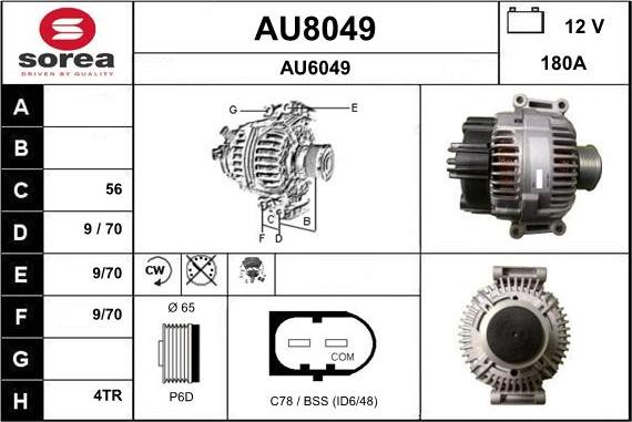 SNRA AU8049 - Генератор vvparts.bg