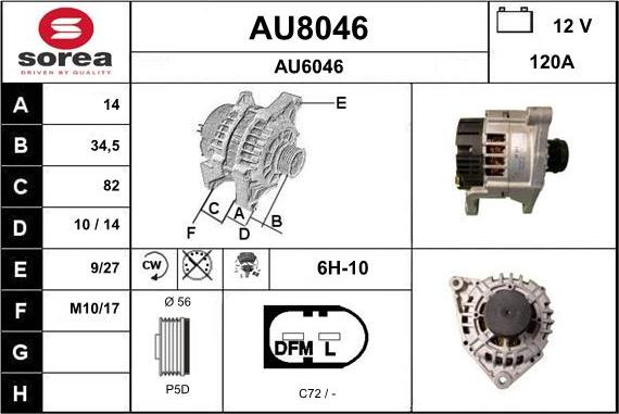 SNRA AU8046 - Генератор vvparts.bg