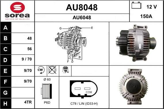 SNRA AU8048 - Генератор vvparts.bg