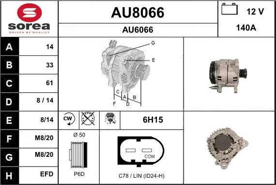 SNRA AU8066 - Генератор vvparts.bg