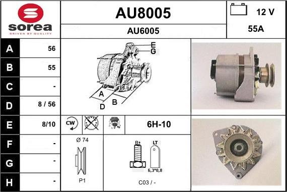 SNRA AU8005 - Генератор vvparts.bg