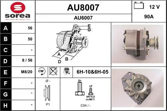 SNRA AU8007 - Генератор vvparts.bg