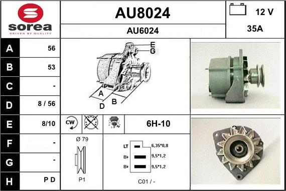 SNRA AU8024 - Генератор vvparts.bg