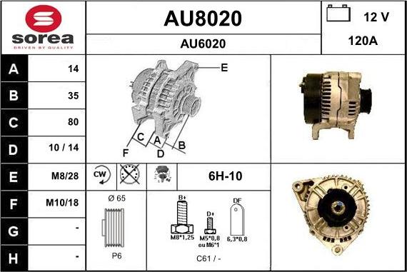 SNRA AU8020 - Генератор vvparts.bg