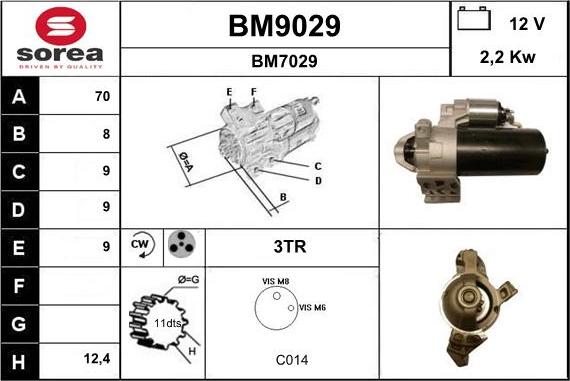 SNRA BM9029 - Стартер vvparts.bg