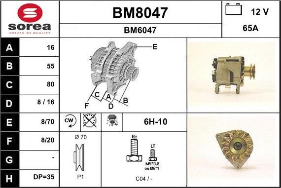 SNRA BM8047 - Генератор vvparts.bg