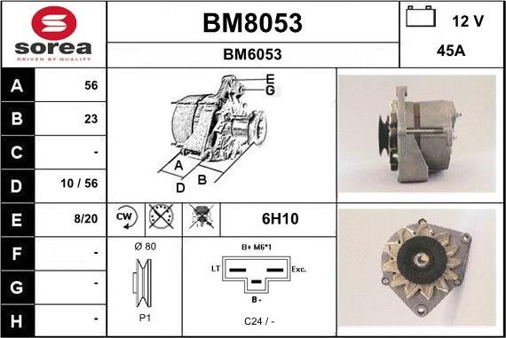 SNRA BM8053 - Генератор vvparts.bg