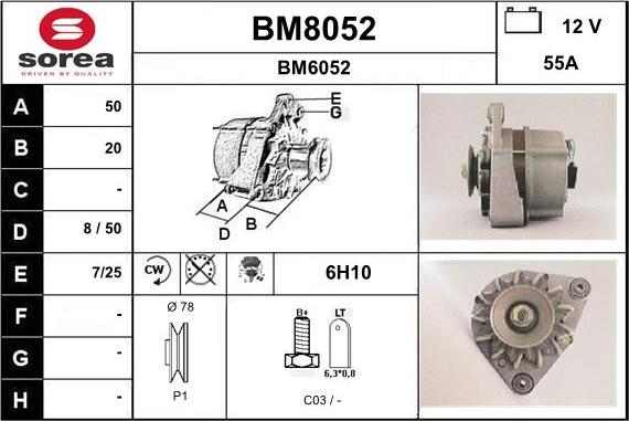 SNRA BM8052 - Генератор vvparts.bg