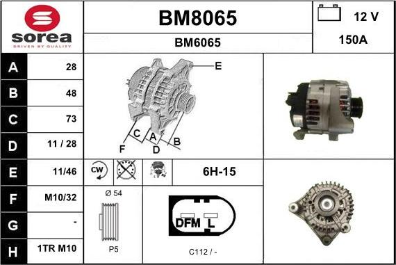 SNRA BM8065 - Генератор vvparts.bg