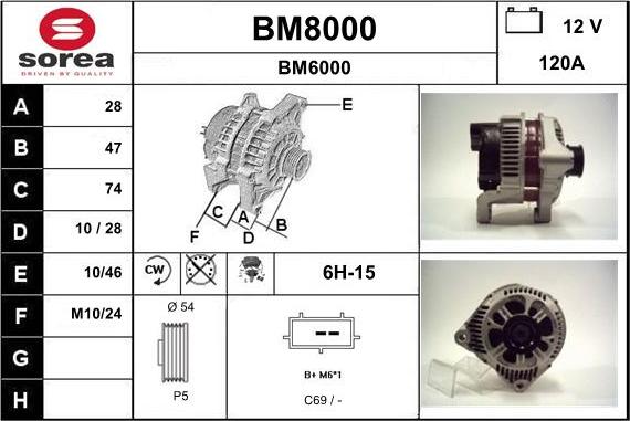 SNRA BM8000 - Генератор vvparts.bg