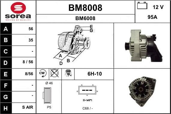 SNRA BM8008 - Генератор vvparts.bg