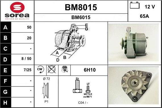 SNRA BM8015 - Генератор vvparts.bg