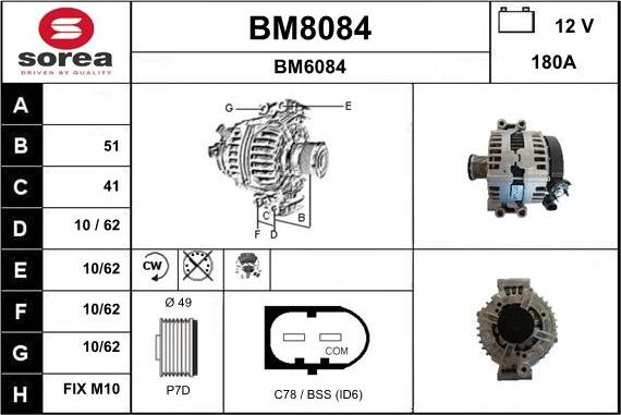 SNRA BM8084 - Генератор vvparts.bg