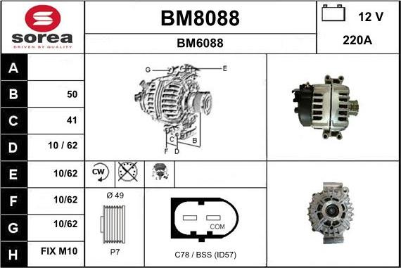 SNRA BM8088 - Генератор vvparts.bg