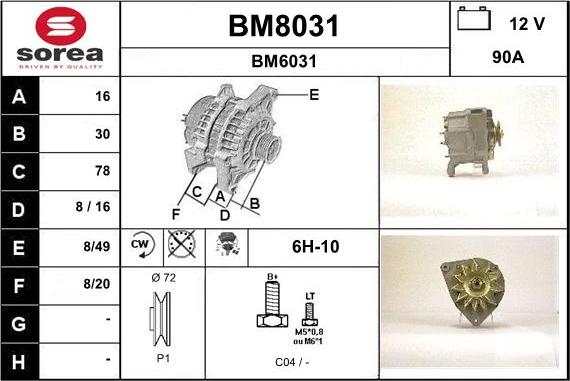 SNRA BM8031 - Генератор vvparts.bg