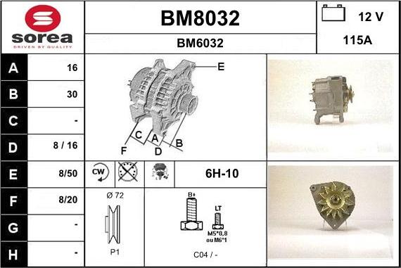 SNRA BM8032 - Генератор vvparts.bg