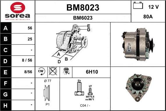 SNRA BM8023 - Генератор vvparts.bg