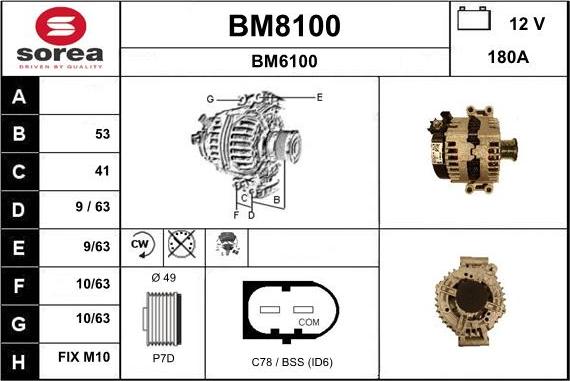 SNRA BM8100 - Генератор vvparts.bg