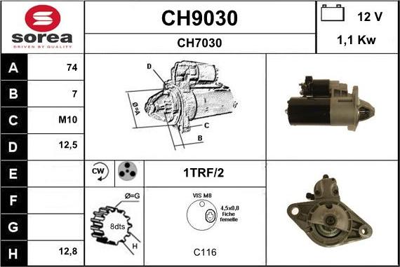 SNRA CH9030 - Стартер vvparts.bg