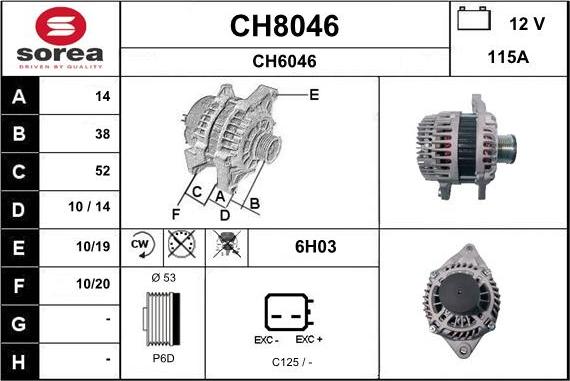 SNRA CH8046 - Генератор vvparts.bg