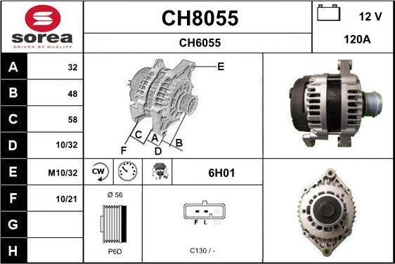 SNRA CH8055 - Генератор vvparts.bg