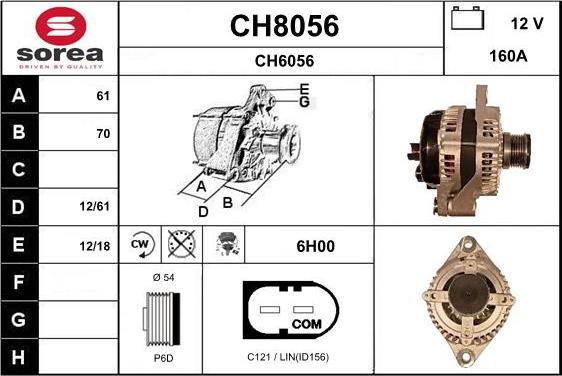 SNRA CH8056 - Генератор vvparts.bg