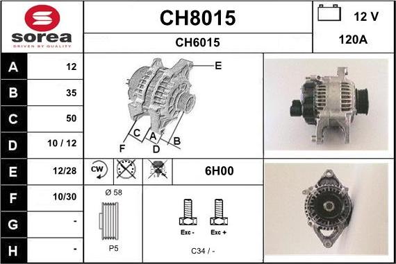 SNRA CH8015 - Генератор vvparts.bg