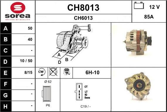 SNRA CH8013 - Генератор vvparts.bg