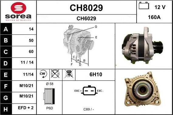 SNRA CH8029 - Генератор vvparts.bg