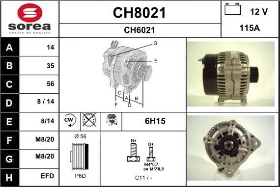 SNRA CH8021 - Генератор vvparts.bg