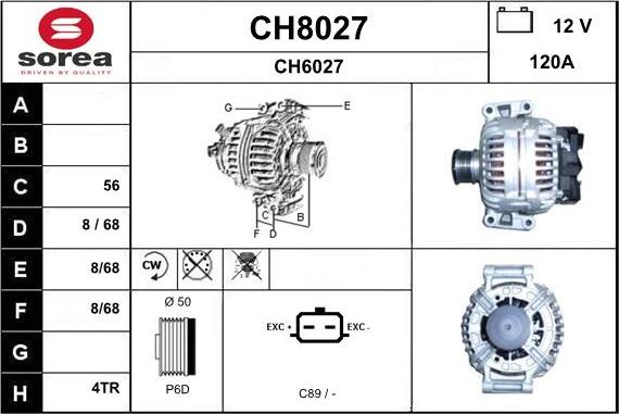 SNRA CH8027 - Генератор vvparts.bg