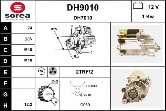 SNRA DH9010 - Стартер vvparts.bg