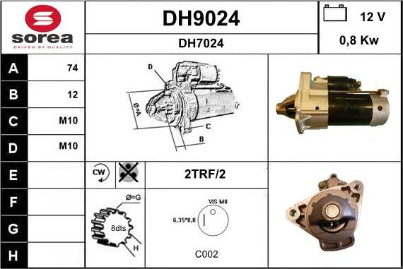 SNRA DH9024 - Стартер vvparts.bg