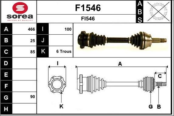 SNRA F1546 - Полуоска vvparts.bg