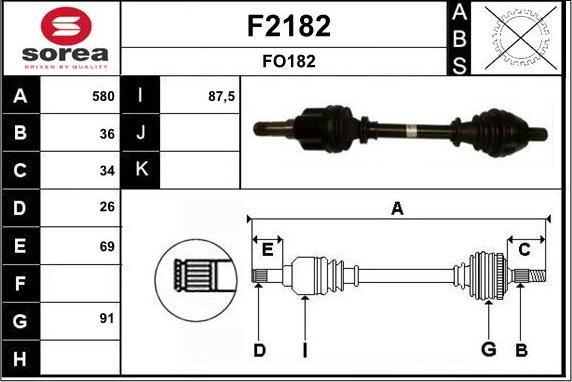 SNRA F2182 - Полуоска vvparts.bg