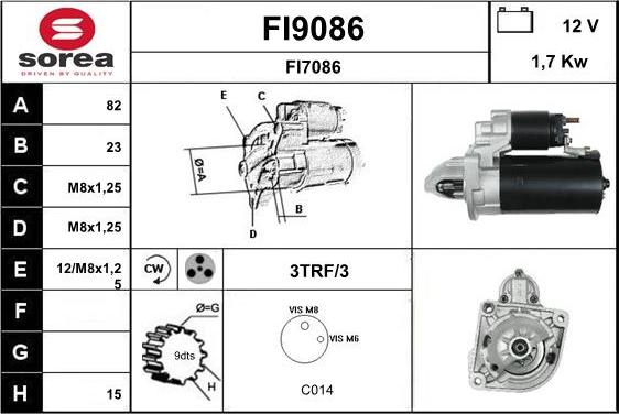 SNRA FI9086 - Стартер vvparts.bg