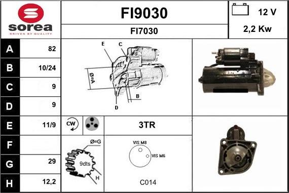 SNRA FI9030 - Стартер vvparts.bg